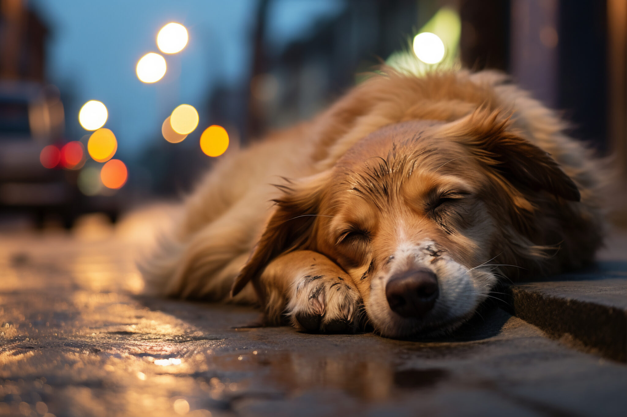 cute-dog-sleeping-ai-generated